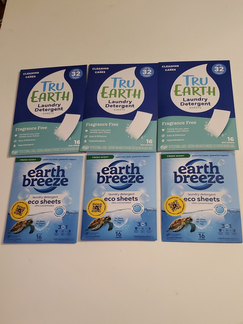 Earth Tru Earth & Earth Breeze Laundry Detergent Sheets - Blue, Teal